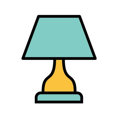 vektör illüstrasyonu, lambanın basit simgesi 