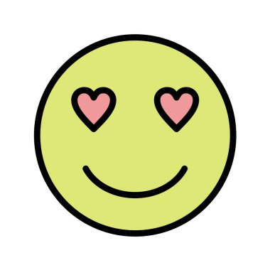 Moda Biçimli Emoji Simgesi İzole Arkaplan 