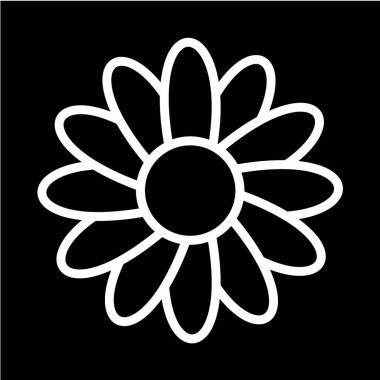 çiçek web simgesi vektör illüstrasyonu 