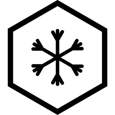 kar Tanesi simgesi vektör çizimi