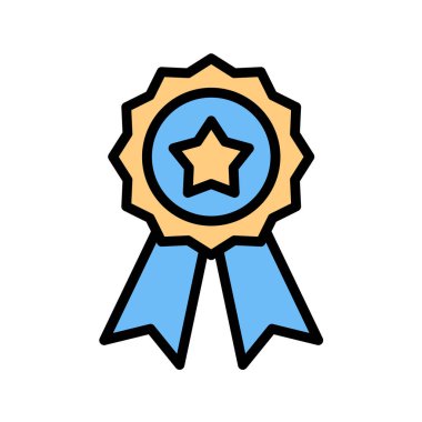 ödül kurdele ikonu vektör illüstrasyon grafik tasarımı