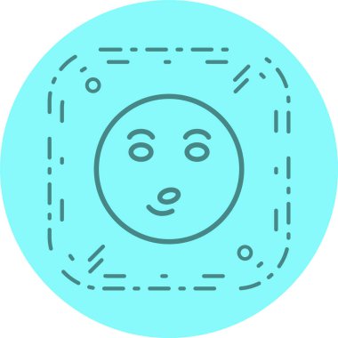 Moda Biçiminde Islık Emoji Simgesi İzole Arkaplan