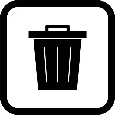 Atık Simgeyi Moda Biçiminde İzole Edilmiş Arkaplanda Gönder