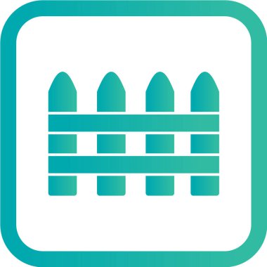 Ahşap çit simgesinin vektör çizimi