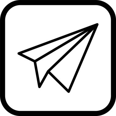 Kağıt Düzlem Simgesi Moda Biçiminde İzole Arkaplan