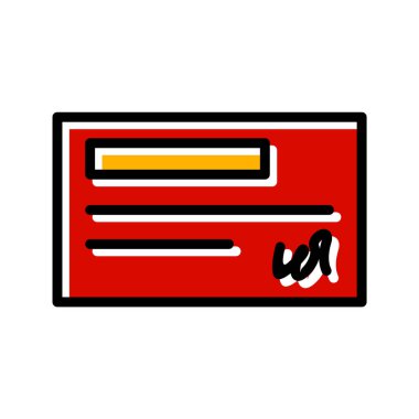 Moda Biçimli İzole Arkaplanda Çek Simgesi