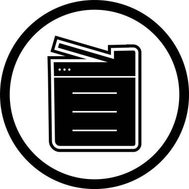 Moda Biçimli İzole Arkaplanda Makine Simgesini Kopyala 