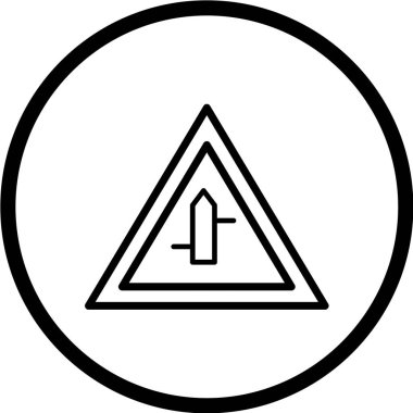 Yol simgesi, vektör illüstrasyonu