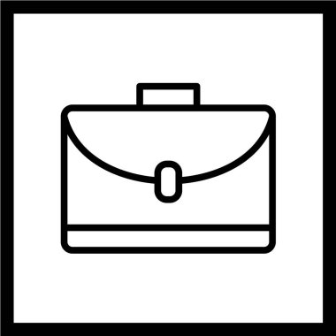 Evrak çantası simgesi, ağ için bavul vektör simgelerinin düz çizimi