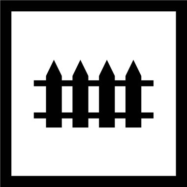 Ahşap çit ikonu. vektör illüstrasyonu