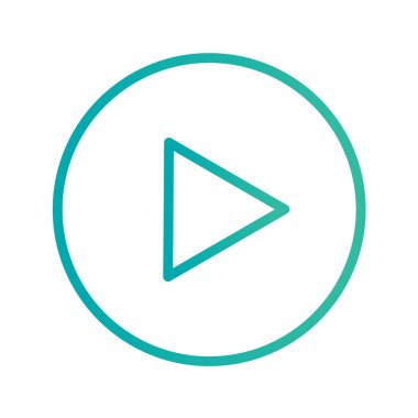 Multimedya düz simgesi beyaz arkaplanda izole edildi