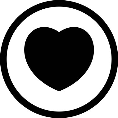 kalp şekli ikon vektör illüstrasyonu