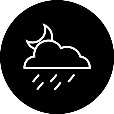 Hava durumu ikonu, vektör çizimi. düz tasarım biçimi