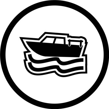 Tekne simgesinin vektör illüstrasyonu