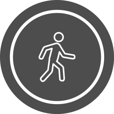 Moda Biçimli Yürüyen Simge İzole Arkaplan