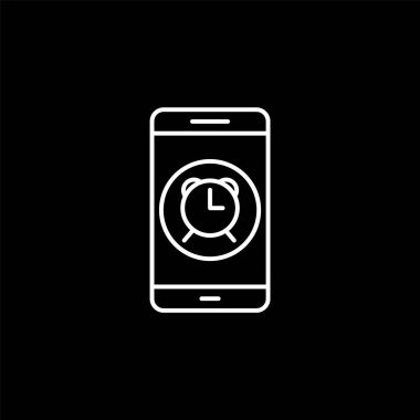 Alarm Mobil Uygulama Simgesi Moda Biçimli İzole Arkaplan