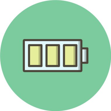 Pil Düz Vektör Simgesi