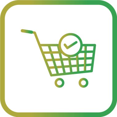 Alışveriş arabası ikonu. vektör illüstrasyonu