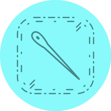 İğne Simgesi Moda Biçimi İzole Arkaplan