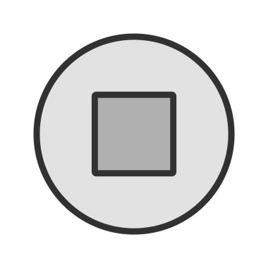 Moda Biçimli Ayırılmış Arkaplanda Simgeyi Durdur