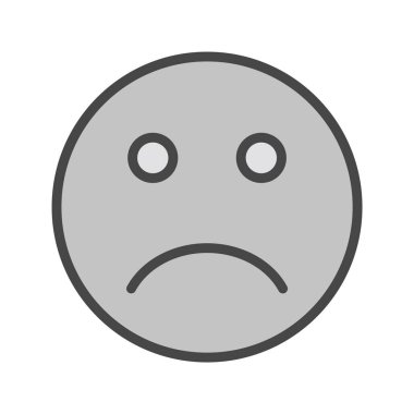 Moda Biçimli Üzgün Emoji Simgesi İzole Arkaplan