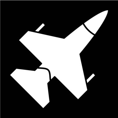 düzlem, uçak simgesi, vektör illüstrasyonu