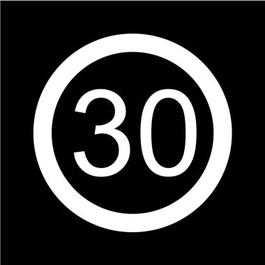 Yolun bir sayısının vektör illüstrasyonu