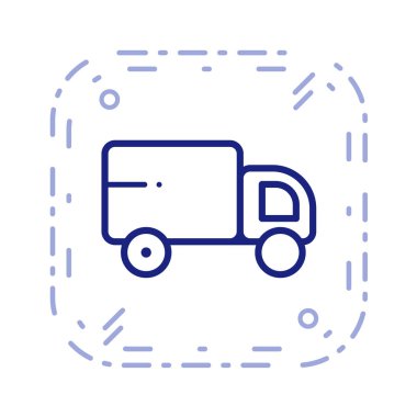 kamyon hattı simgesi, vektör illüstrasyonu