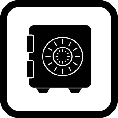 Moda Biçimli Kasa Simgesi İzole Arkaplan