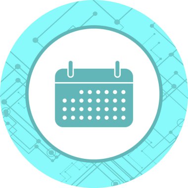 Moda biçimi izole edilmiş arkaplanda takvim simgesi