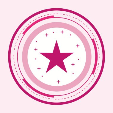 Moda Biçimli Yıldız Simgesi Ayrı Arka Gruplandırılmış