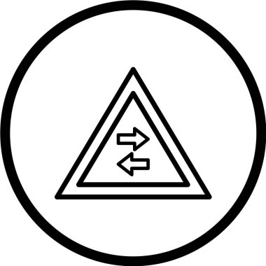 Yol simgesi, vektör illüstrasyonu