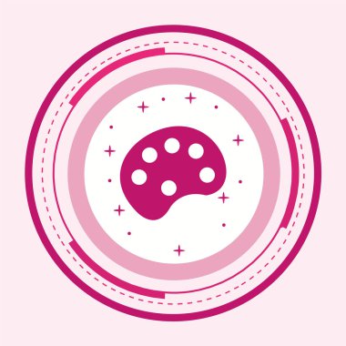 Pembe ve beyaz kurabiyenin vektör illüstrasyonu