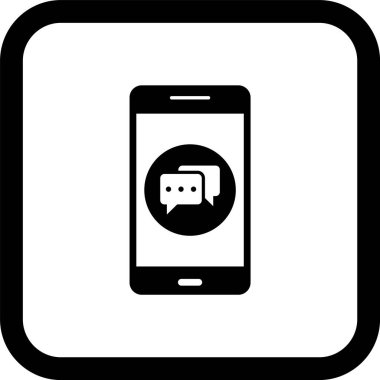  Konuşma Mobil Uygulama Simgesi Moda Biçimli İzole Arkaplan