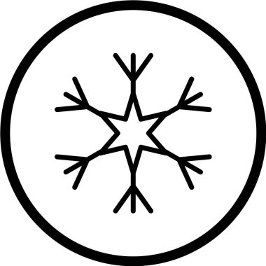 kar Tanesi simgesi vektör çizimi