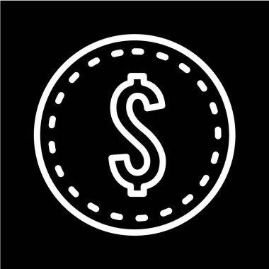 Dolar işareti vektör simgesi