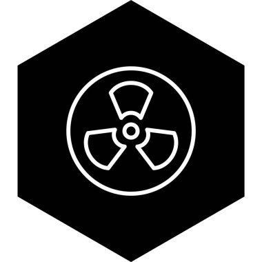 Moda Biçimli Radyasyon Simgesi İzole Arkaplan