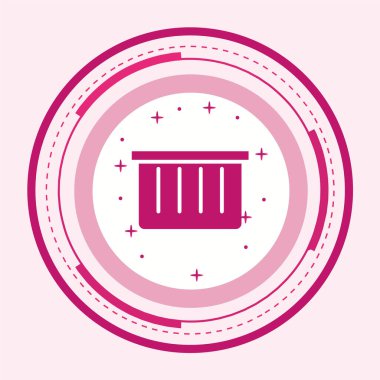 Pembe ve beyaz simgenin vektör illüstrasyonu