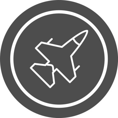 Moda Biçimli Jet Simgesi İzole Arkaplan