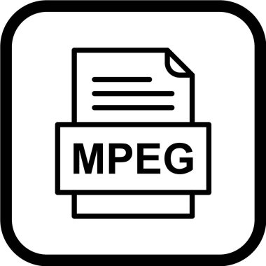 mpeg biçim simgesi vektör illüstrasyonuName