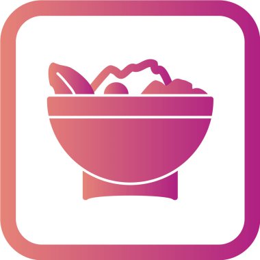 Bir kase çorba vektörü simgesi