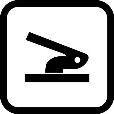  Delik Yumruklayıcı Simgesi Moda Biçimli İzole Arkaplan 