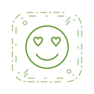 Moda Biçimli Emoji Simgesi İzole Arkaplan 