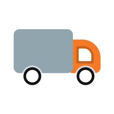 dağıtım kamyonu ikonu vektör çizimi