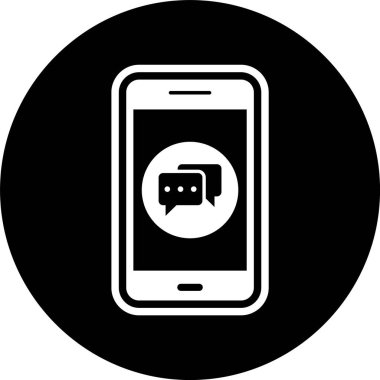  Konuşma Mobil Uygulama Simgesi Moda Biçimli İzole Arkaplan