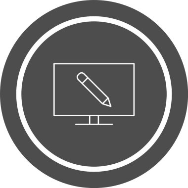 Çevrimiçi Eğitim Simgesi Eğilimli İzole Arkaplan      