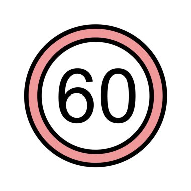 Yol simgesi, vektör illüstrasyonu