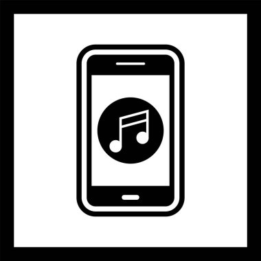  Mobil Müzik Uygulaması Simgesi Moda Biçimli İzole Arkaplan