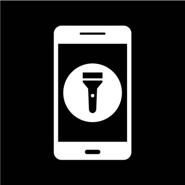 Cep telefonu ikonlu akıllı telefon. vektör illüstrasyonu