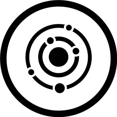 Beyaz arkaplanda siyah vektör çemberi simgesi.